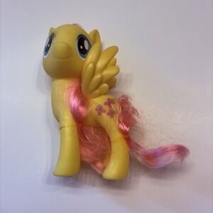 My Little Pony MLP Fluttershy 6" Brushable Pegasus Figure Toy 2016 Yellow Pink